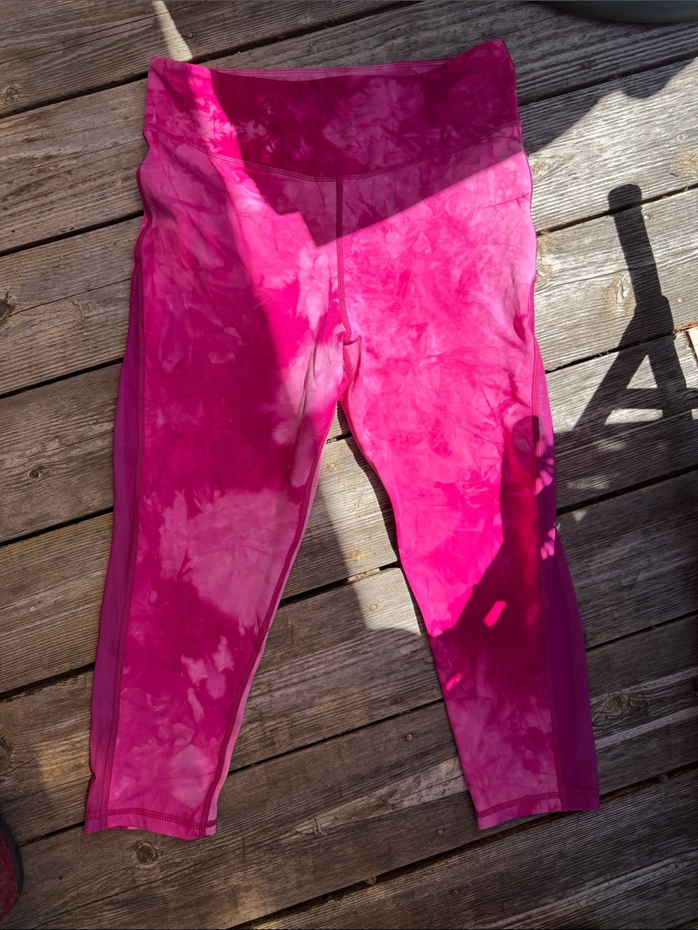 ZYIA Pink Tie-Dye Active Leggings